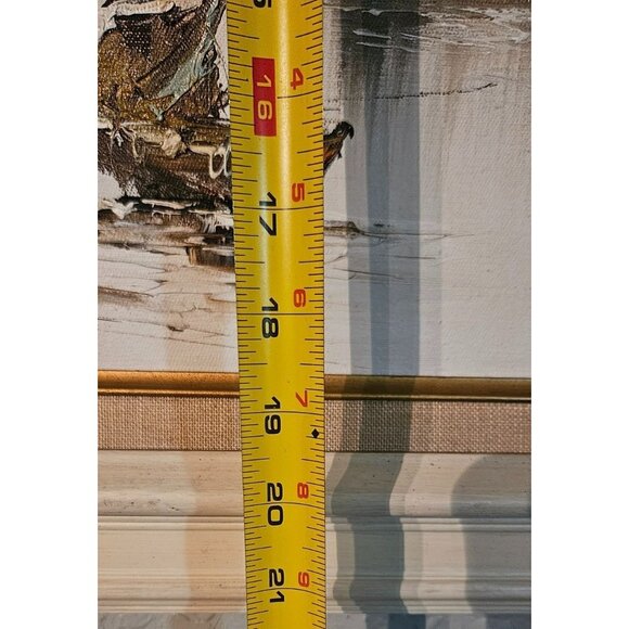 Vintage Oil Painting on Canvas Chinese Maritime Sail/Junk Boat Original - Picture 6 of 7